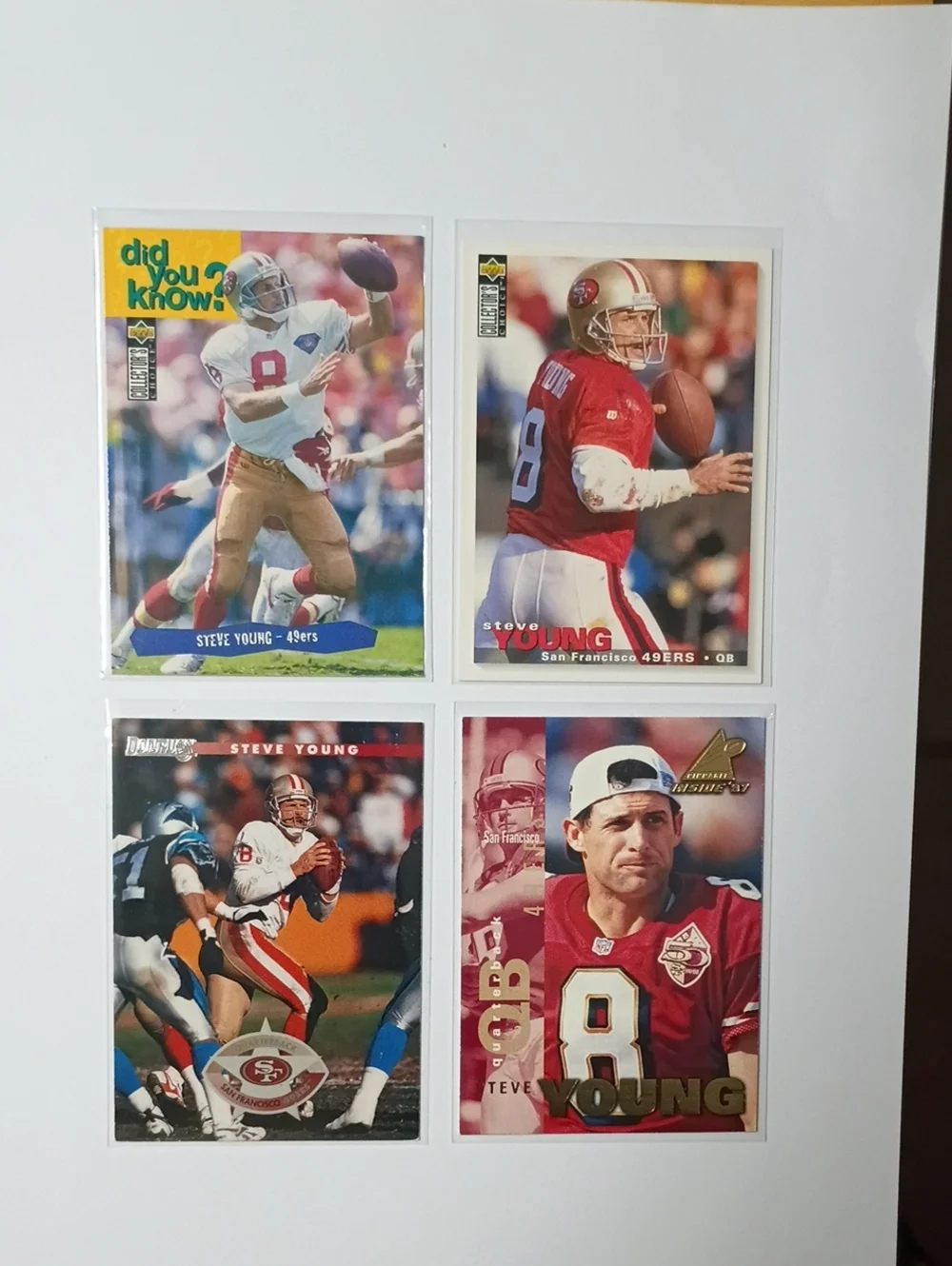 Steve Young San Francisco 49ers Football Card Set - Red